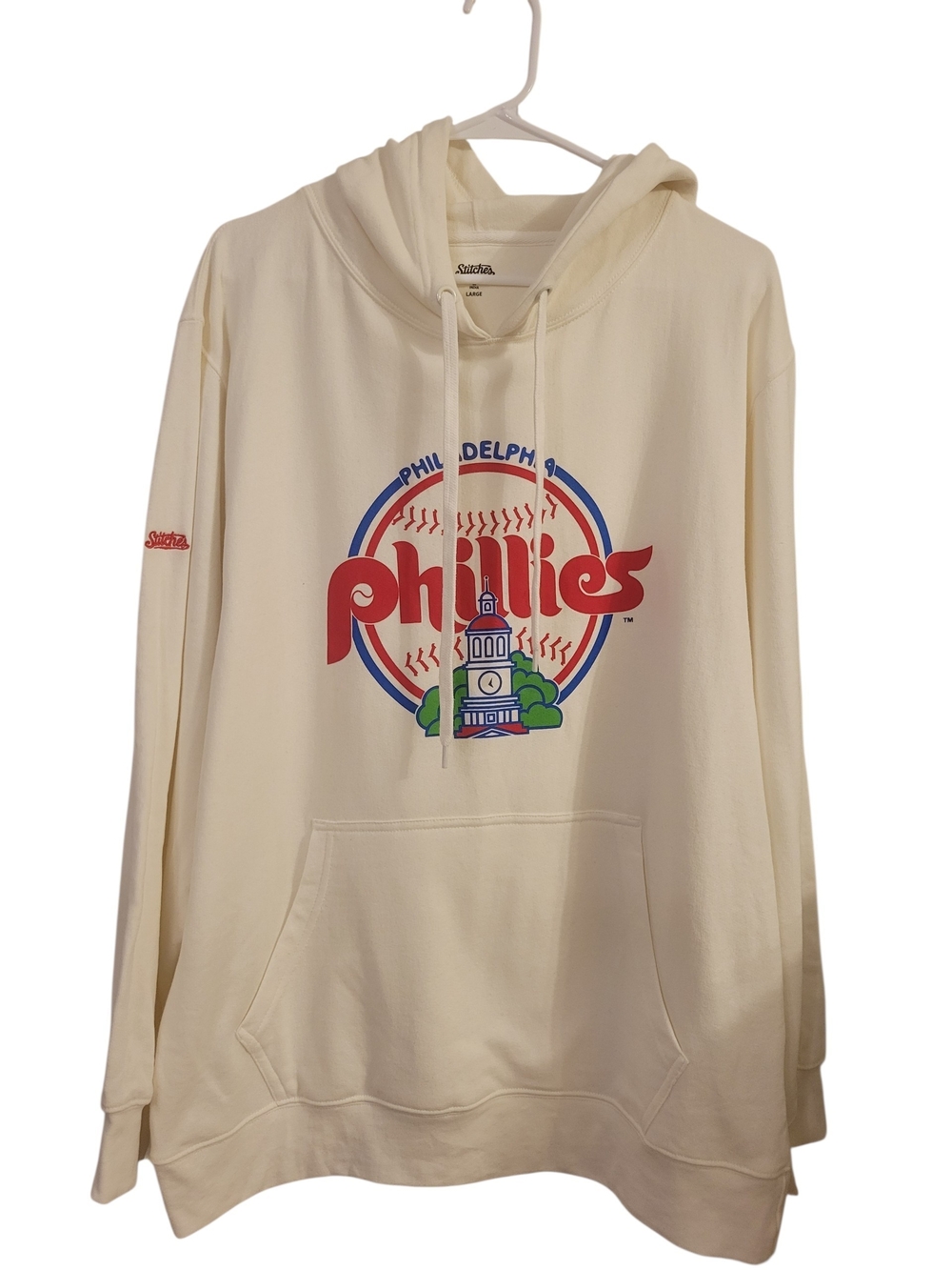 Starter Philadelphia Phillies Cream Hoodie Sweatshirt